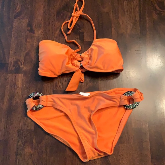 Xhilaration Other - 🎉3/$20🎉 Xhilaration S orange bikini top and bottoms